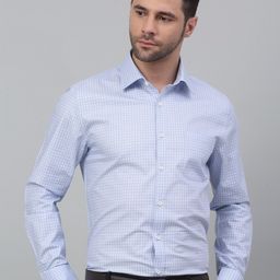 LOUIS STITCH Comfort Fit Micro Checks Cotton Formal Shirt-image-77