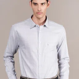 Cantabil Men Spread Collar Checked Cotton Formal Shirt-image-87