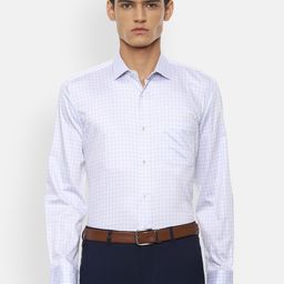 Van Heusen Men Purple Printed Cotton Formal Shirt-picture-1