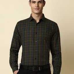 Allen Solly Checked Slim Fit Pure Cotton Formal Shirt-image-27