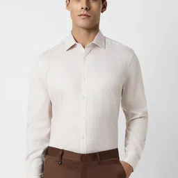 Van Heusen Textured Self Design Pure Cotton Formal Shirt-image-51