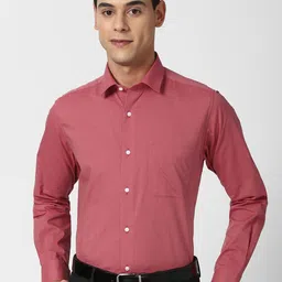 Peter England Men Pink Slim Fit Formal Shirt-picture-1