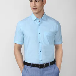 Peter England Men Blue Formal Shirt-image-69