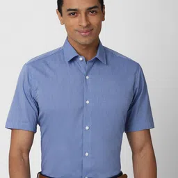 Peter England Men Blue Formal Shirt-image-37