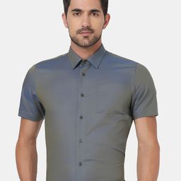 Blackberrys Men Self Design Slim Fit Cotton Formal Shirt-picture-6