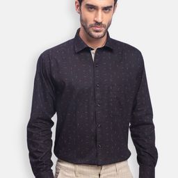 Zeal Men Brown Opaque Printed Cotton Casual Shirt-image-65