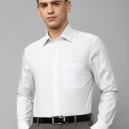Louis Philippe Slim Fit Geometric PrintedPure Cotton Formal Shirt-image-57
