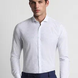 Peter England Slim Fit Geometric Printed Formal Shirt-image-55