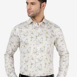 JB STUDIO Slim Fit Floral Printed Cotton Formal Shirt-image-94