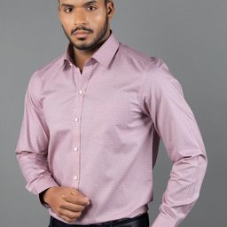 LOUIS STITCH Comfort Printed Spread Collar Long Sleeves Cotton Formal Shirt-picture-34