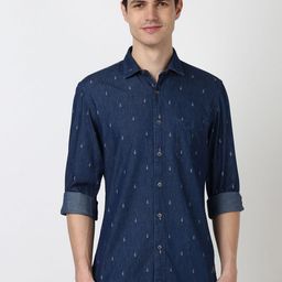 Peter England Casuals Men Cotton Slim Fit Opaque Printed Casual Shirt-picture-12