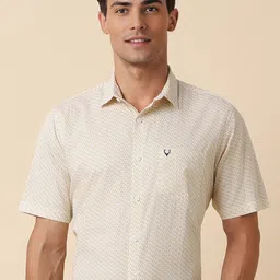 Allen Solly Slim Fit Print Half Sleeves Formal Shirts-image-98