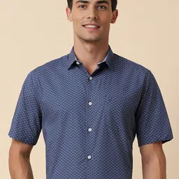Allen Solly Slim Fit Print Half Sleeves Formal Shirts-image-62