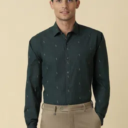 Allen Solly Micro Ditsy Printed Slim Fit Cotton Opaque Formal Shirt-image-26