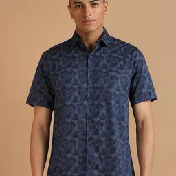 Allen Solly Slim Fit Abstract Printed Spread Collar Cotton Casual Shirt-image-42
