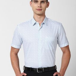 Peter England Men Blue Slim Fit Printed Formal Shirt-image-95