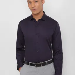 Allen Solly Slim Fit Textured Long Sleeves Pure Cotton Formal Shirt-image-39