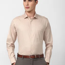 Van Heusen Men Cream-Coloured Printed Formal Shirt-image-54