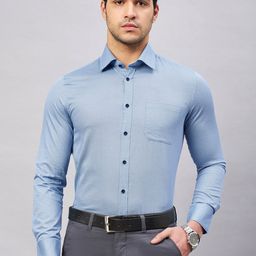 LOUIS STITCH Comfort Micro Ditsy Printed Cotton Formal Shirt-image-99