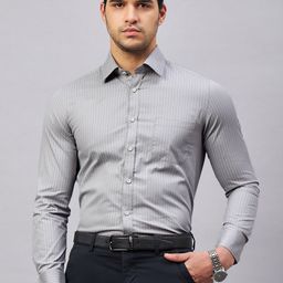 LOUIS STITCH Comfort Micro Ditsy Printed Cotton Formal Shirt-image-25
