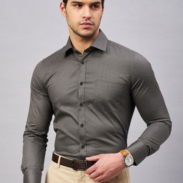 LOUIS STITCH Comfort Micro Ditsy Printed Cotton Formal Shirt-image-77