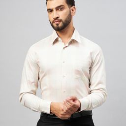 LOUIS STITCH Comfort Regular Fit Checked Spread Collar Cotton Formal Shirt-image-53