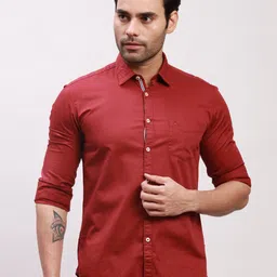 Parx Slim Fit Cotton Formal Shirt-image-9