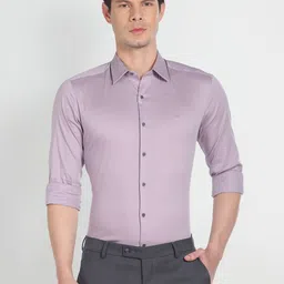 Arrow New York Spread Collar Slim Fit Formal Twill Shirt-picture-56