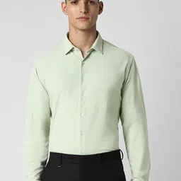 Van Heusen Men Slim Fit Spread Collar Solid Shirt-picture-12