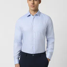 Van Heusen Slim Fit Textured Self Design Long Sleeves Cotton Formal Shirt-picture-36
