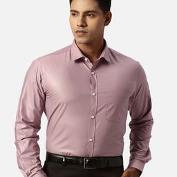 Park Avenue Spread Collar Slim Fit Straight Formal Shirt-image-30