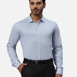 Park Avenue Spread Collar long Sleeves Slim Fit Formal Shirt-image-85