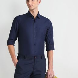 Arrow Slim Fit Opaque Cotton Formal Shirt-picture-46