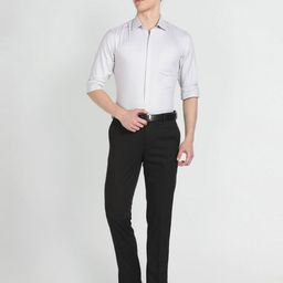 Arrow Slim Fit Cotton Dobby Formal Shirt-image-78