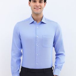 Allen Solly Sport Men Checked Spread Collar Pure Cotton Slim Fit Formal Shirt-picture-19