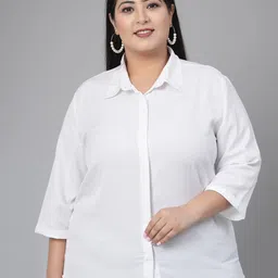 Style Quotient Plus Size Smart Spread Collar Formal Shirt-image-14