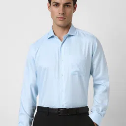 Van Heusen Men Spread Collar Textured Cotton Formal Shirt-picture-14