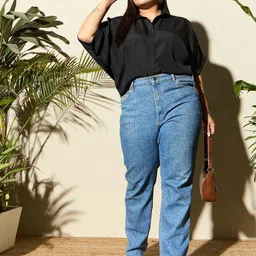 Berrylush Curve Plus Size Batwing Sleeved Casual Shirt-picture-46