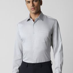 Van Heusen Spread Collar Long Sleeves Pure Cotton Formal Shirt-image-35