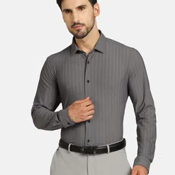 Blackberrys TechPro Slim Fit Striped Cotton Formal Shirt-image-78