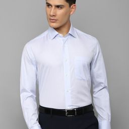 Luxure by Louis Philippe Men Self Design Cotton Slim Fit Formal Shirt-picture-22