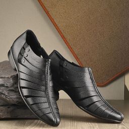 Hitz Men Ethnic Textured Leather Moajris-8