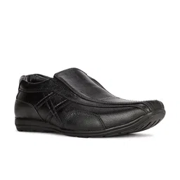 Bata Men Textued Square Toe Slip-On Shoes-image-7