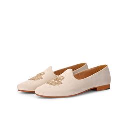 SHUTIQ Men Crown Laurus Embroidered Suede Mojaris-image-31