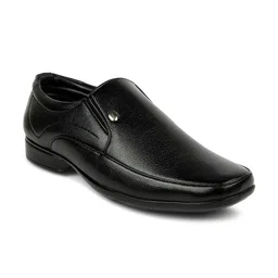 Action Men Black Solid Formal Slip-ons-image-59