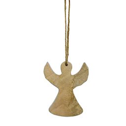 Hind Decor Brown Wooden Hanging Christmas Angel Festive Decor-image-23