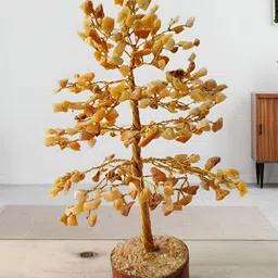 Shubhanjali Yellow Aventurine Crystal Stone Tree Showpiece-image-63