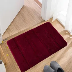 Kuber Industries Maroon & Grey 2 Pieces Anti-Skid Doormat-6