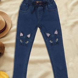 A-Okay Kids Applique Slim Fit High-Rise Clean Look Jeans-image-56