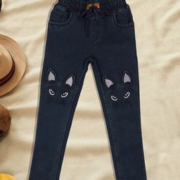 A-Okay Kids Applique Slim Fit High-Rise Clean Look Jeans-image-94